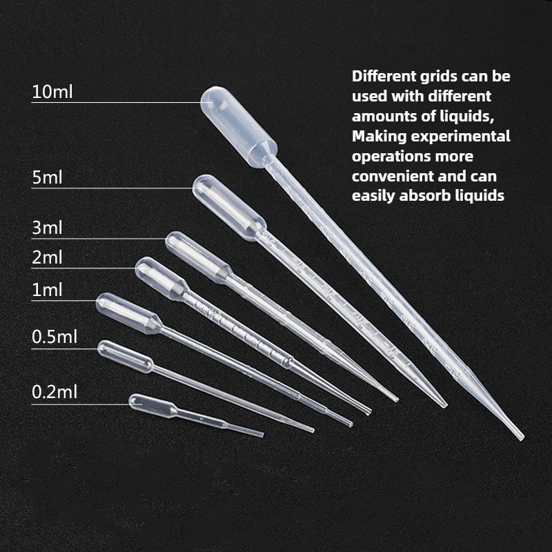 2ml 3ml 5ml 10ml Aquarium Fish Tank Brine Shrimp Feeder Plastic Dropper Pipette Graduated Dropper Babbitt Pipette 5pcs/10pcs