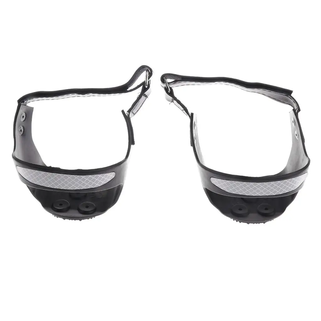 Ice Snow Spikes Strap-on Grippers Rubber Overshoes for Climbing Boots Superior Traction for Icy Walkways