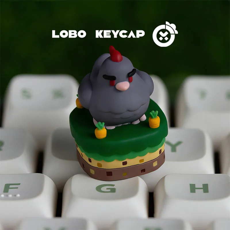 Cartoon Stardew Valley Serie Hühner-Motiv Lustige Tastatur-Dekoration Niedliche Esc-Tastenkappe aus Harzmaterial Anpassbare Peripherie