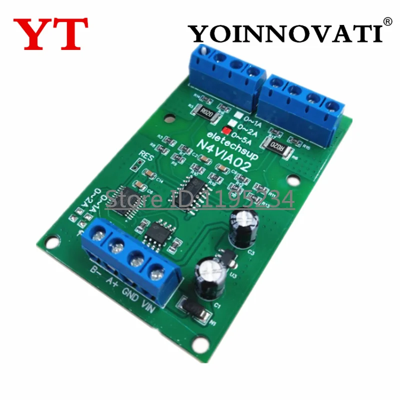N4VIA02 DC 8-25V 3 IN 1 RS485 0-30V Voltage 0-5A Current Modbus RTU Current Voltage Meters Board Signal Measurement Collection