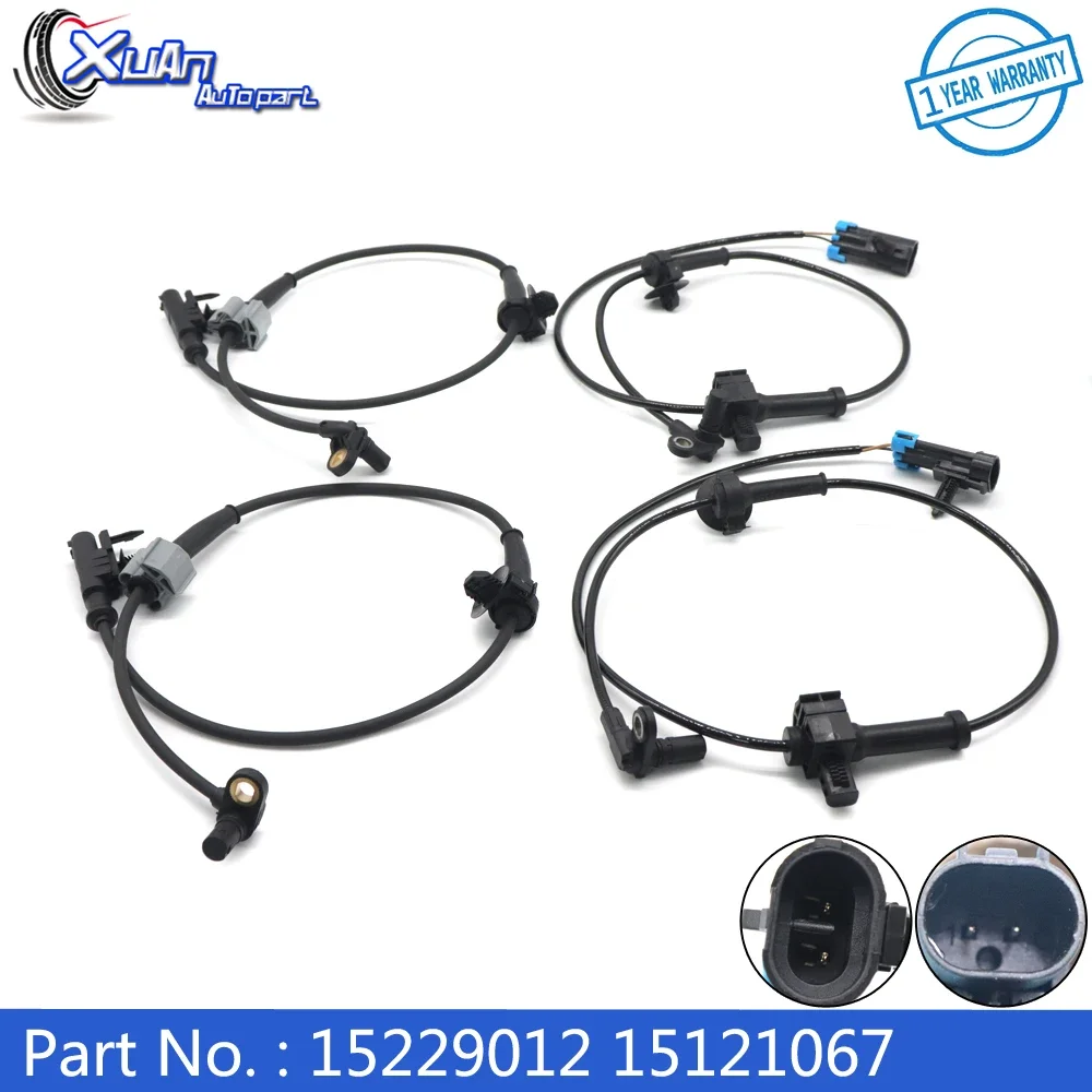 XUAN Front Rear Left Right ABS Wheel Speed Sensor 15229012 15121067 For Chevy Silverado 1500 GMC Yukon Sierra Cadillac Escalade