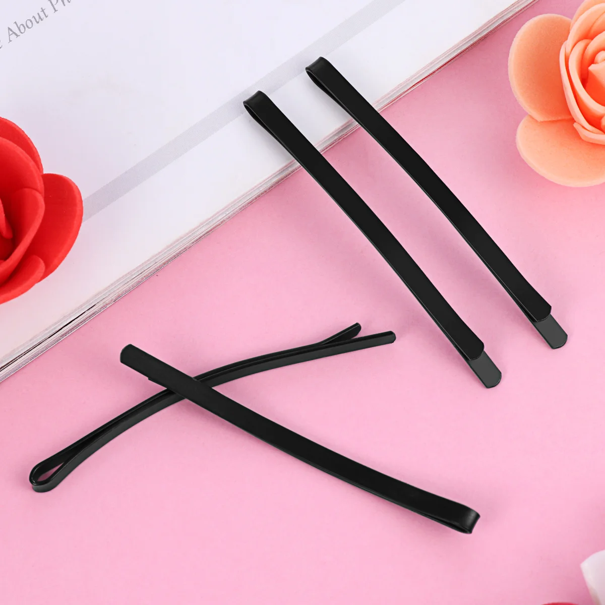 

100Pcs Black Metal Hairpins High-Quality Alloy Hair Clips for Women Secure Updos Braids Hair Accessories