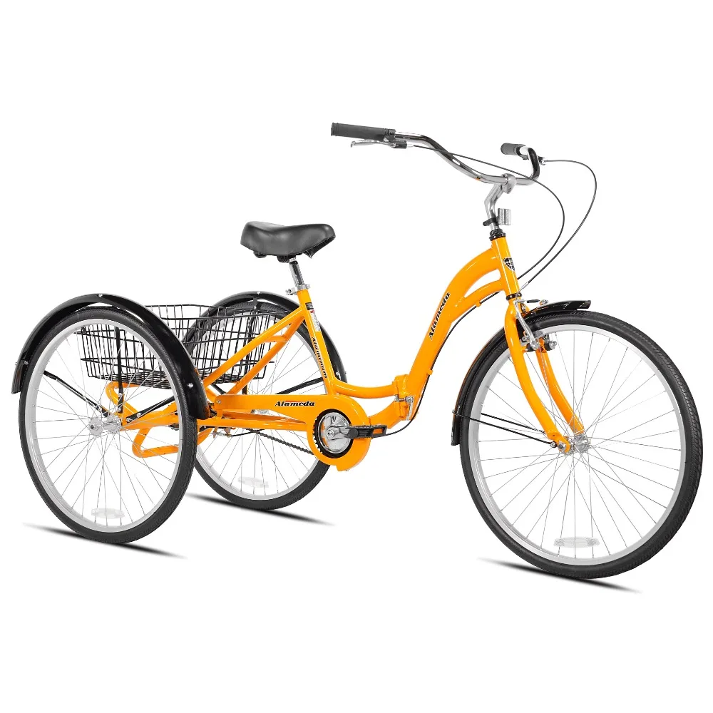 

2024 New 26" Alameda Folding Adult Trike, Yellow