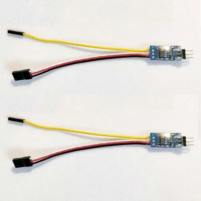 2PCS Enhanced Dual Channel Mixer Controller V Tail Delta Wing Differential Thrust Module Button Setting Indicator RC Accessory