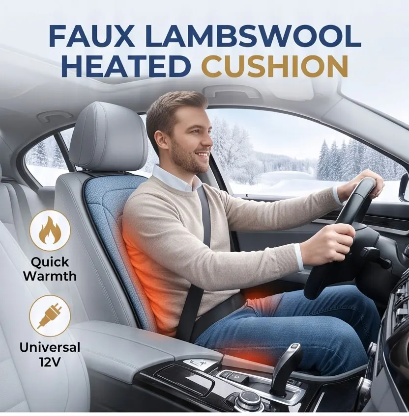 Electric Heating Pad Multifunctional Cushion, 10 Heat Levels & 4 Timers for Back Legs Shoulders Neck Comfort Winter Warm
