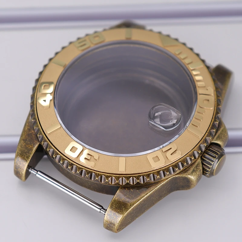 Accesorios de modificación de reloj NH35, caja de acero inoxidable de 40MM para yate, Compatible con movimiento NH35/NH36 de 28,50mm