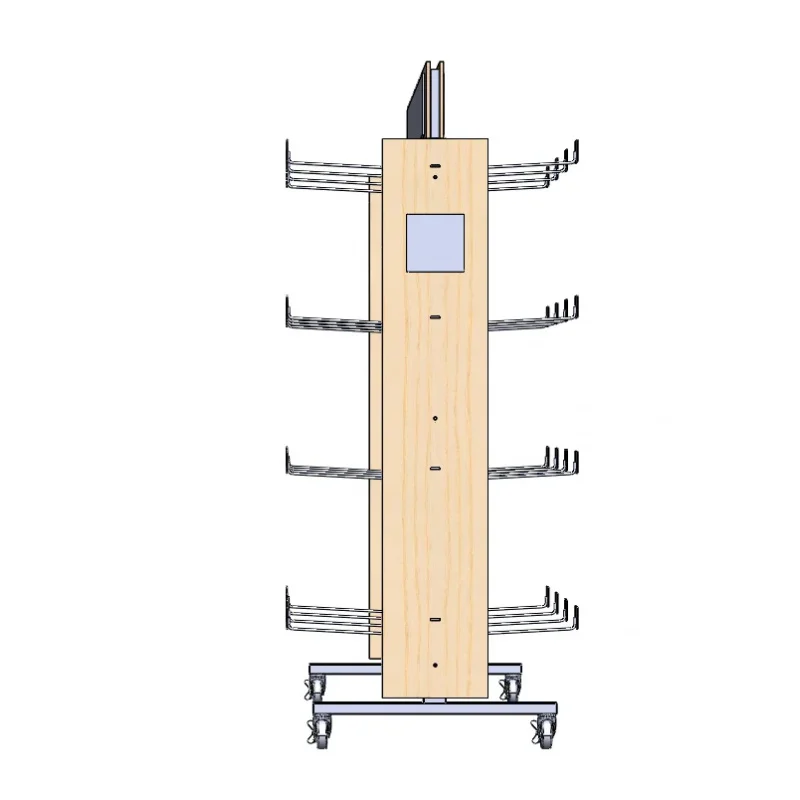 custom.Reliable Factory Retail Hat Socks Store Fixture Metal Hook Hanger Double Slipper Stand Display with Wheels