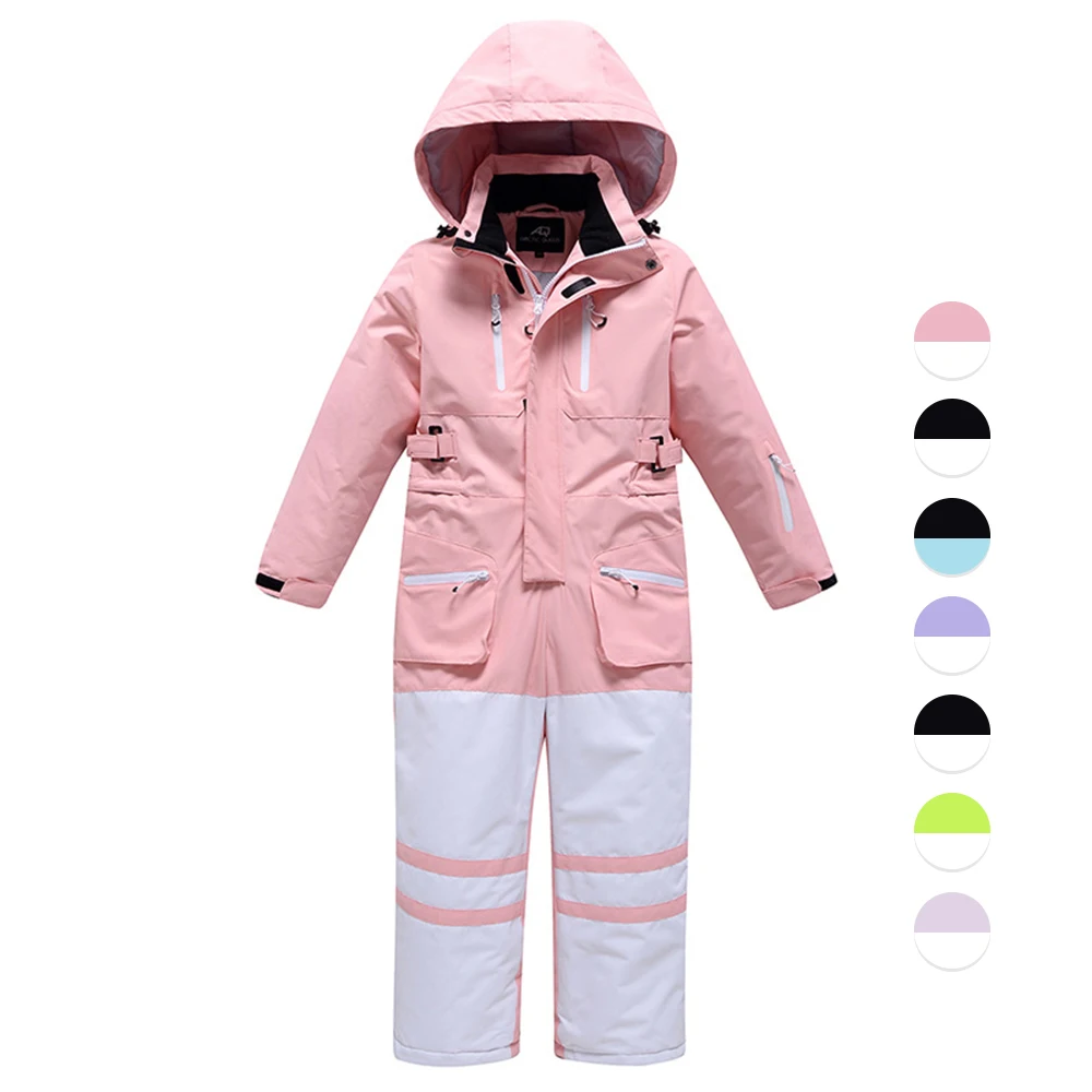 

3-9T Kids Ski Suits Boys Girls Jumpsuits Overall Waterproof Windproof Winter Warm Childrens Outdoor Sportswear Snowboard Suits