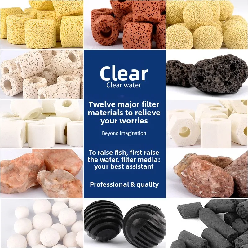 

Complete Aquarium Filter Media Kit - 10-in-1 Bio Balls, Ceramic Rings, Carbon for Biological & Chemical Filtration