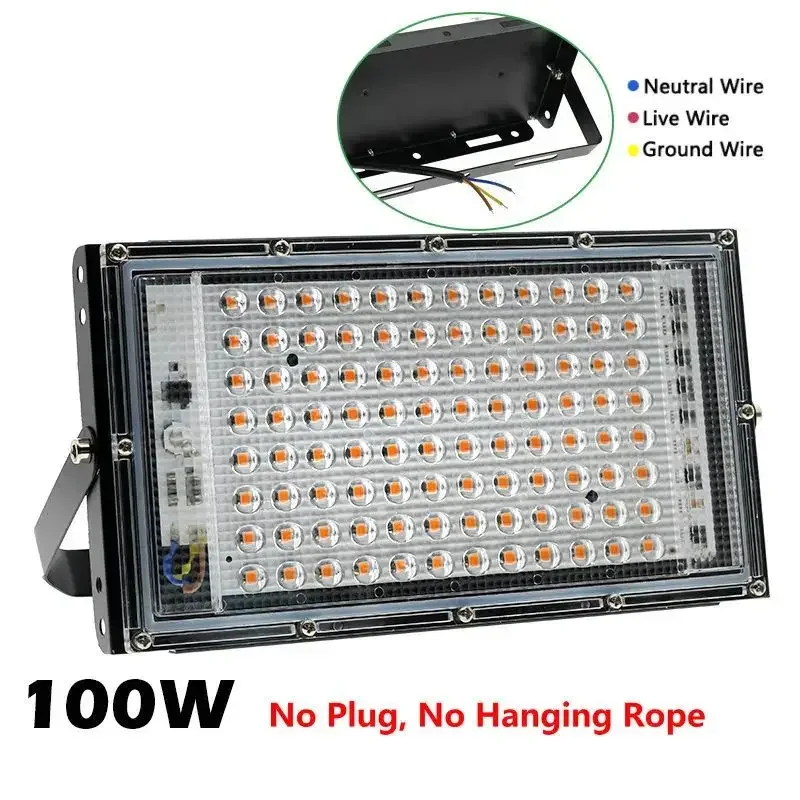 NONE Volle Spektrum Pflanze Lampe Led Licht Indoor Anbau 50W 100W 200W 300W Led Wachsen Hydrokultur licht Phyto Veg Blume Phytolamp 6
