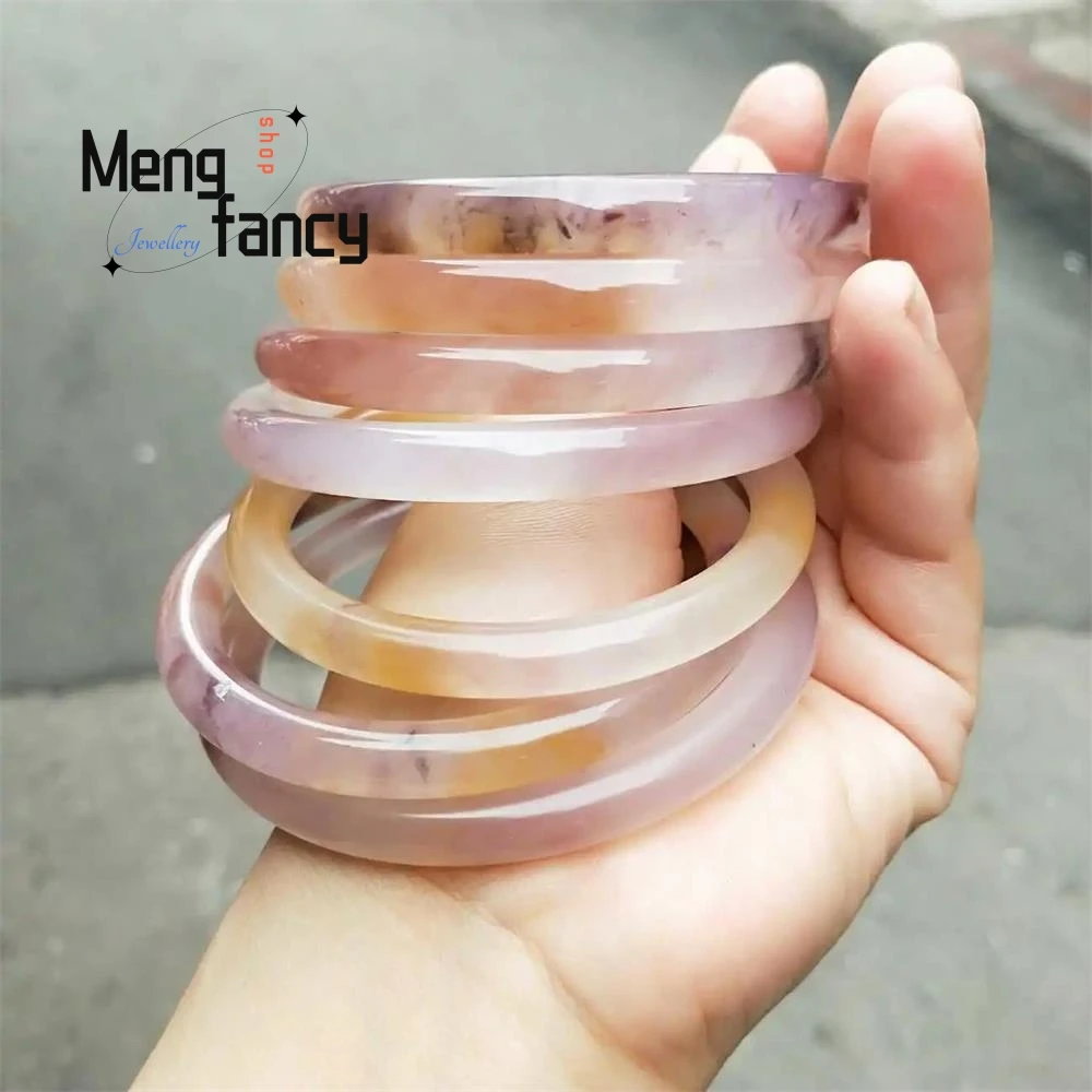 

Natural Hetian Golden Silk Jade Bangle Charms Fashion Fine Jewelry Sets Designer Women Luxury Bracelet Souvenir Holiday Gifts