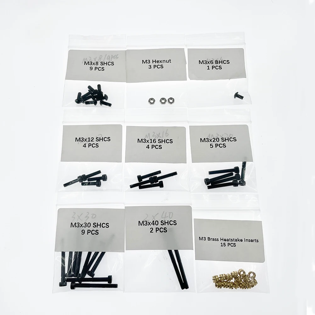 Afterburner DIY Project Fasteners Screws Nuts Full Kit Upgrade Screws and Nuts Kit for Voron 3D Printer parts