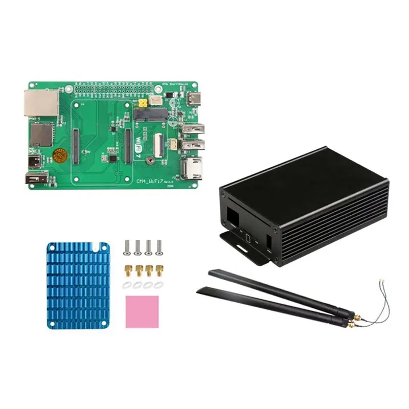 

Плата расширения FEDI-CM4 Wifi7 для компьютеров Raspberry Pi, модуль с поддержкой Wifi 6/Wifi 5, в алюминиевом корпусе + антенна