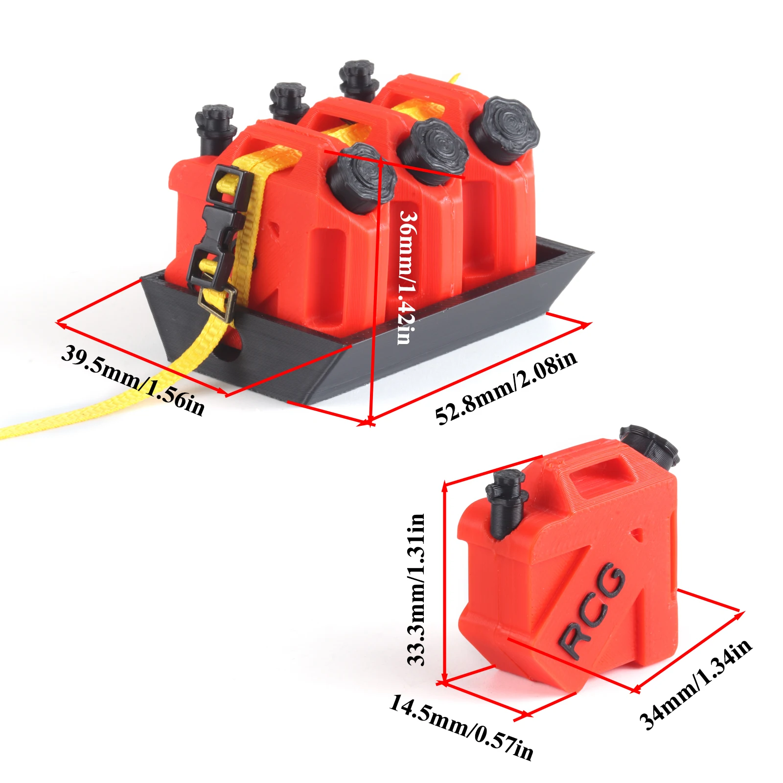 Mini Decoration Fuel Tank Set 1/10 RC Simulation Fuel Tankfor 1/10 RC Crawler TRX4 SCX10 FCX10 Capra