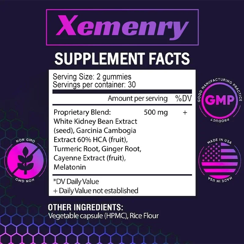 Nighttime weight loss Gummies - Muscle Recovery, Appetite Suppressant, Metabolism Booster, Relaxation & Restful Sleep Support - view 2