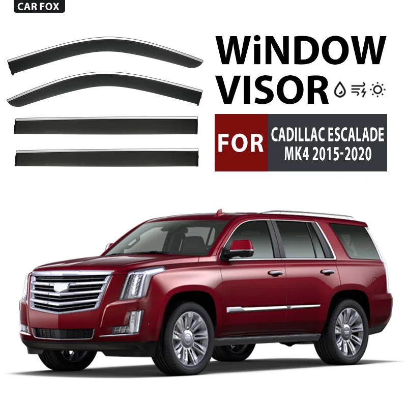 

Для Cadillac Escalade 2015-2020 пикап подарок Пластиковый оконный козырек вентиляционные оттенки Защита от солнца дождя