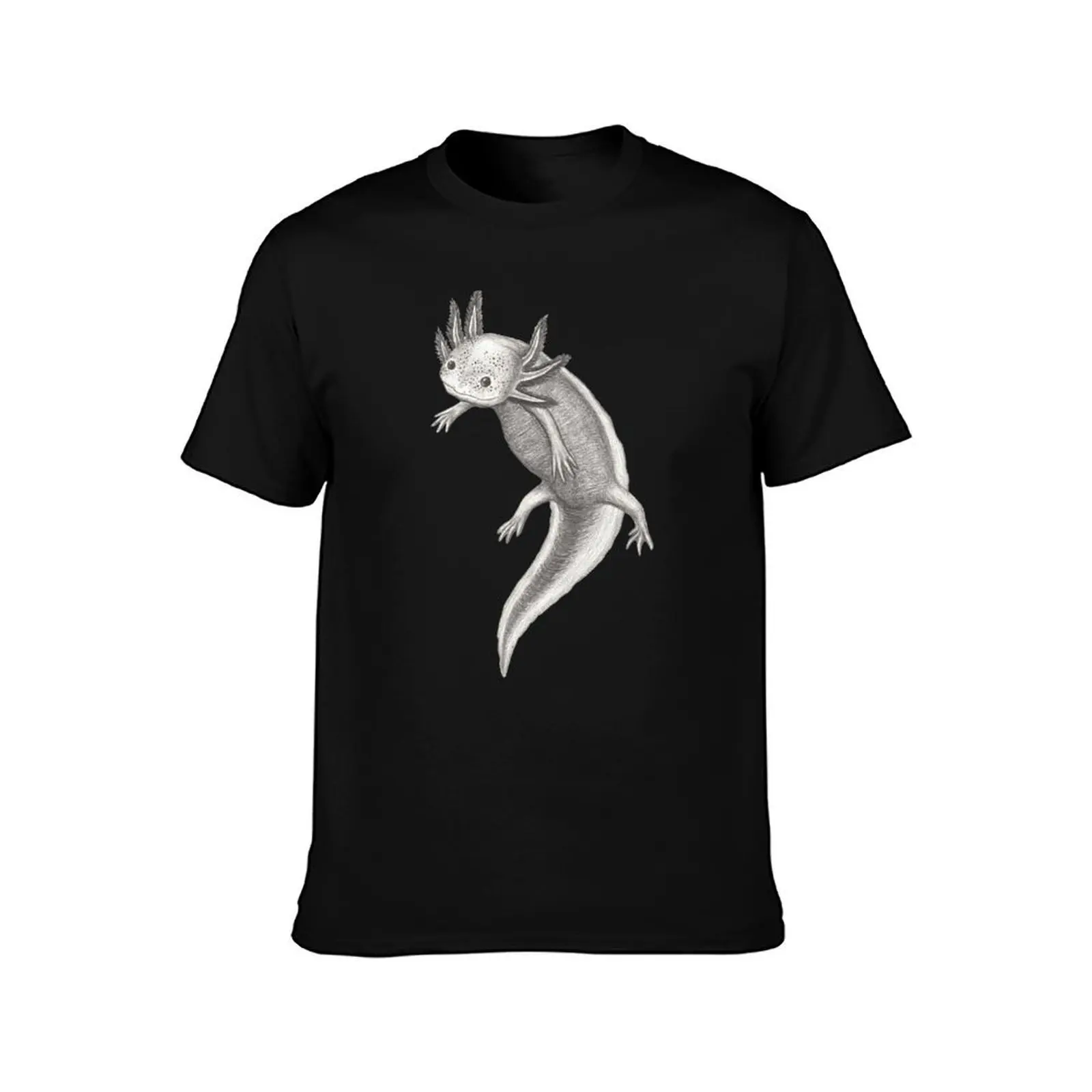 Floating Axolotl T-Shirt Anti-Wrinkle Short Sleeve T-Shirt