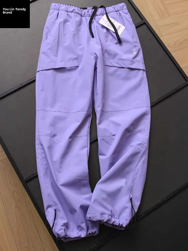 

Фиолетовые уличные водонепроницаемые брюки софтшелл для мужчин и женщин, весенне-осенние, повседневные, спортивные, функциональные, для активного отдыха и альпинизма