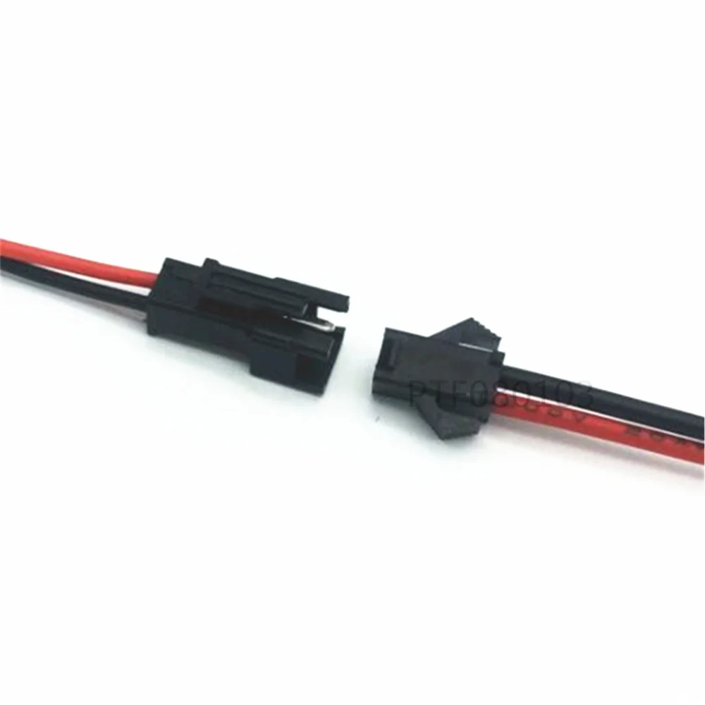 50 Pairs /Lot 2pin SM JST Connector Cable For Male to Female 10cm Length Wire Led Lamp Driver Cable LED Strip 2 Pin Connector image 6