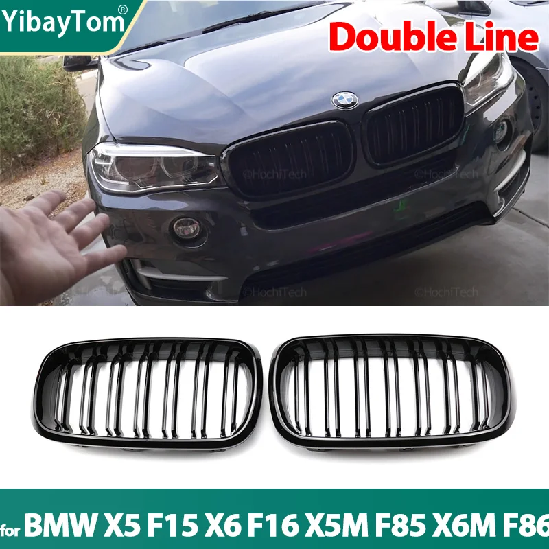 

Car Front Kidney Grilles Racing grill for BMW X5 F15 X6 F16 X5M F85 X6M F86 Dual line Double Slat Auto Styling Car Accessories