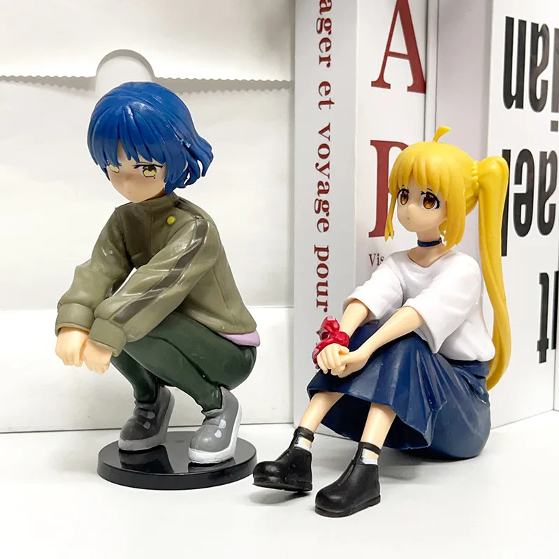 4 قطعة/المجموعة أنيمي BOCCHI الصخرة q-نسخة kawaii الجلوس الموقف عمل الشكل البلاستيكية وضع لعبة دمية زخارف مكتب جمع الهدايا #5