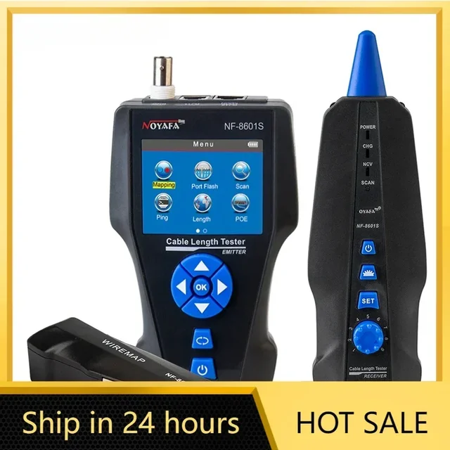 ZHOUCE NF-8601S Tester kabli z funkcją PoE/PING Lan Tester pomiaru długości Wiremap Tester lokalizator kabli sieciowych