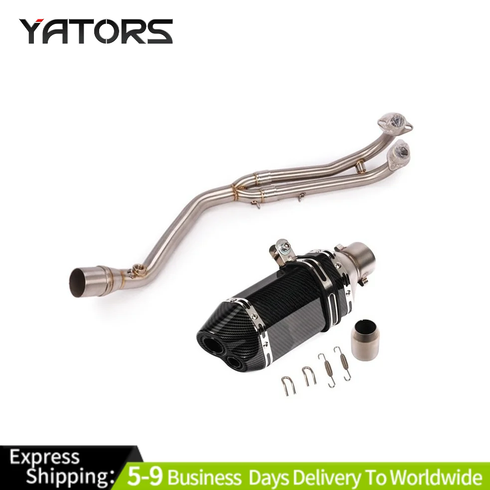 

For Yamaha TMAX530 500 2008-2016 Slip On Exhaust 370mm Mufflers Header Link Pipe Exhaust Systems Exhausts Pipes