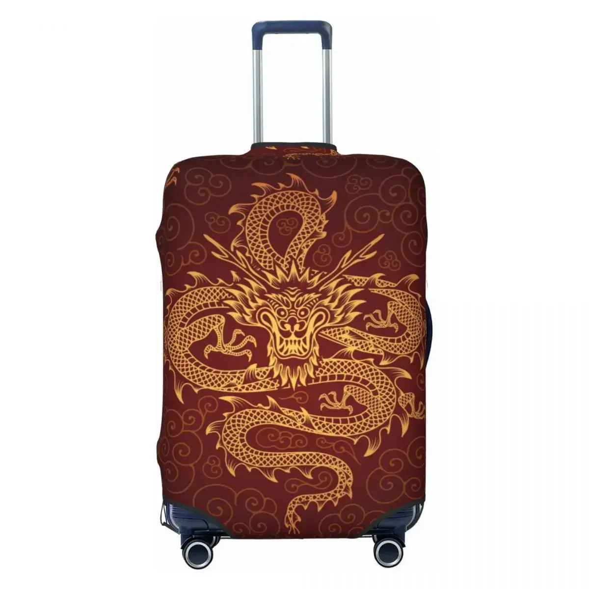 Custom Dragon Totem Asian Style Travel Luggage Cover Washable  Oriental Mythical Suitcase  Protector Fit 18-32 Inch