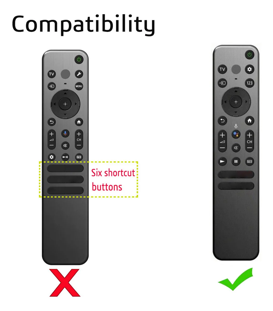 Silicone Protective Case for Sony 2022 QD-OLED Smart TVs RMFTX800, RMF-TX800B, RMF-TX800P, RMF-TX900