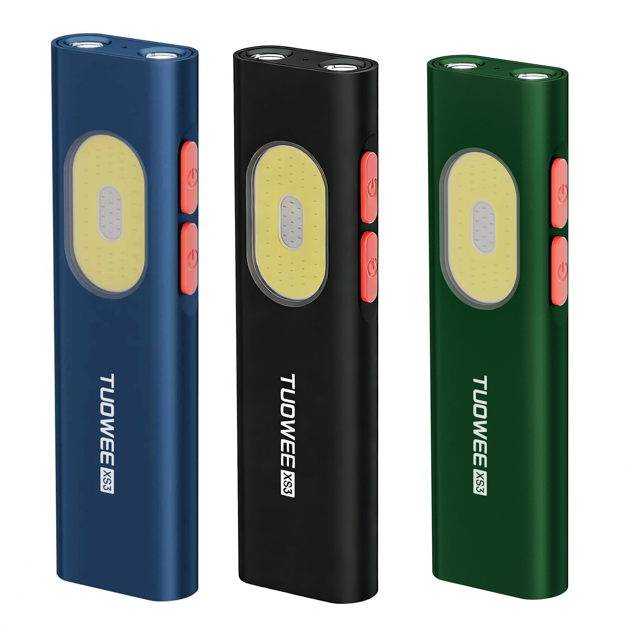 Rechargeable EDC Flashlight, 1000 Lumens Bright LED Work Light with Red Laser,365nm UV Light, Magnetic Base & Clip, For Camping