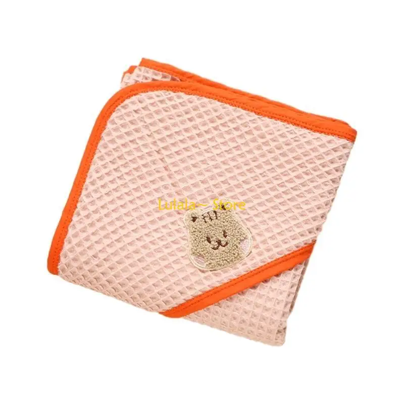 

Y4QA Baby Towel Cotton UltraAbsorbent Toddler Newborn SwaddleWrap Muslin SwaddleWaffleWeave Blanket Infant NapCover