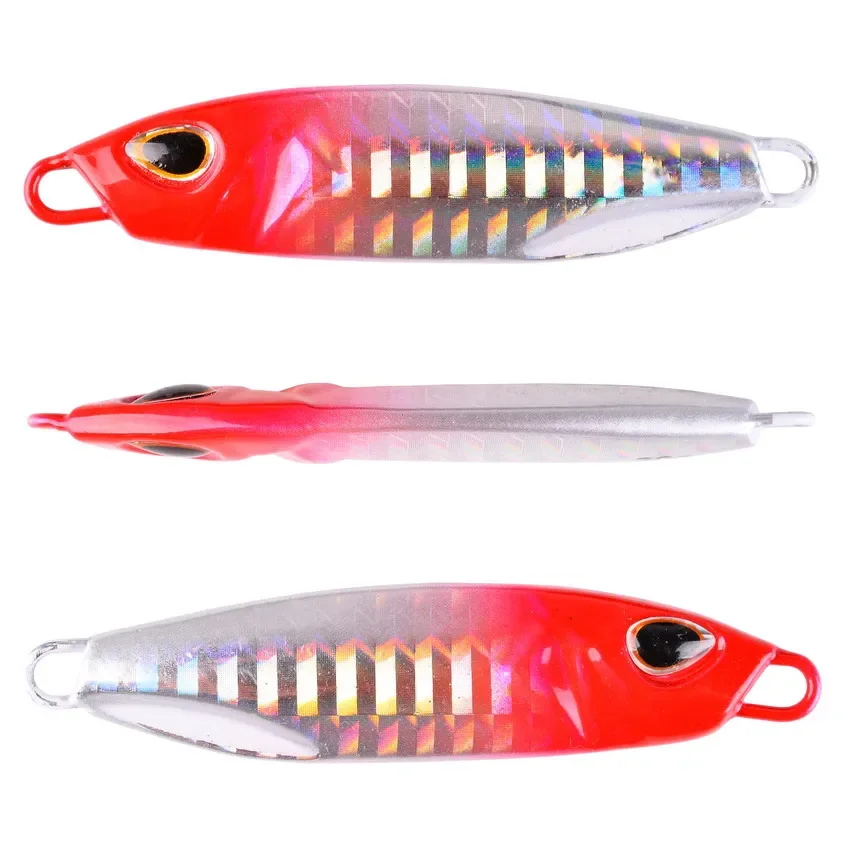 10PCS/lot Metal Cast Jigs Lure Spoon 10G - 30G 40G 50G Shore Casting Jigging Fish Sea Bass Fishing Lure Artificial Bait Tackle