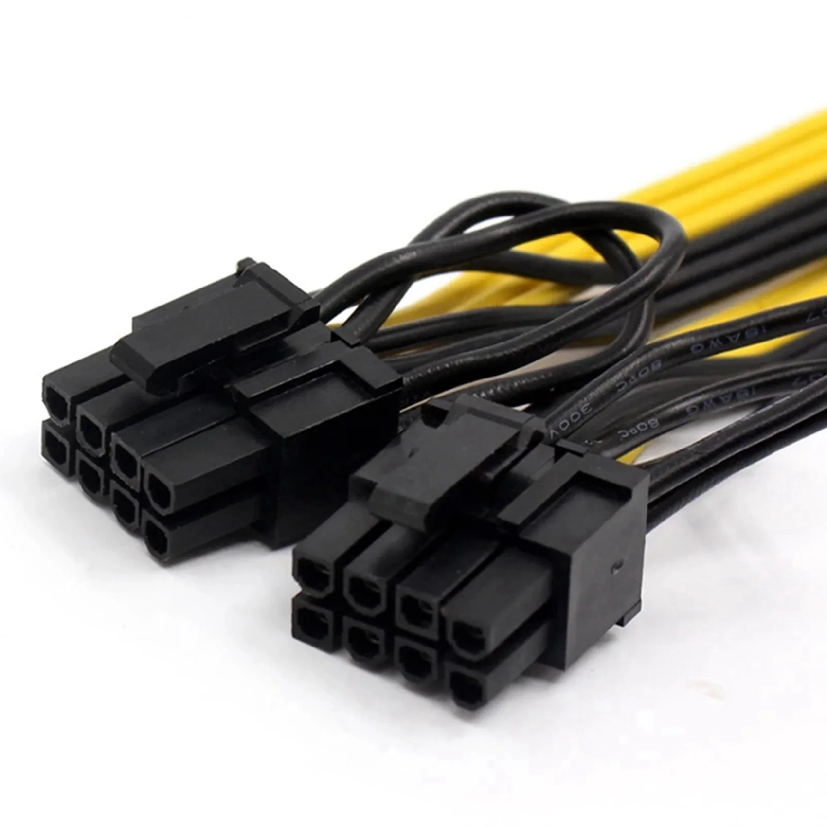Delicate Texture-10X EPS CPU 8Pin To 2-Port Pcie 8Pin Dual PCI-E 6+2Pin Y Splitter Miner GPU Graphics Card Power Supply Cable 18