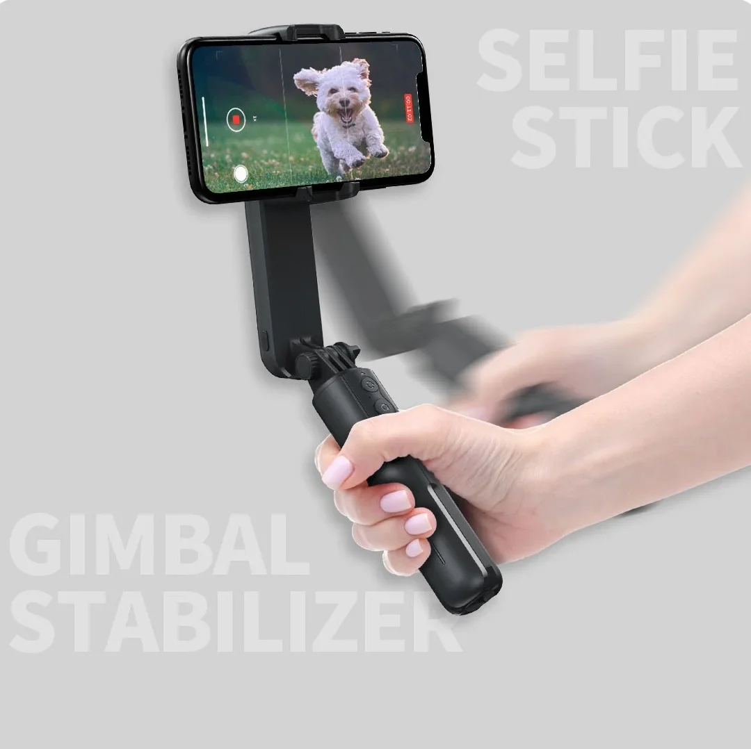 Selfie Stick L09 1-axis Smart Telescopic Tripod Selfie Stick Gimbal Phone Stabilizer with Light