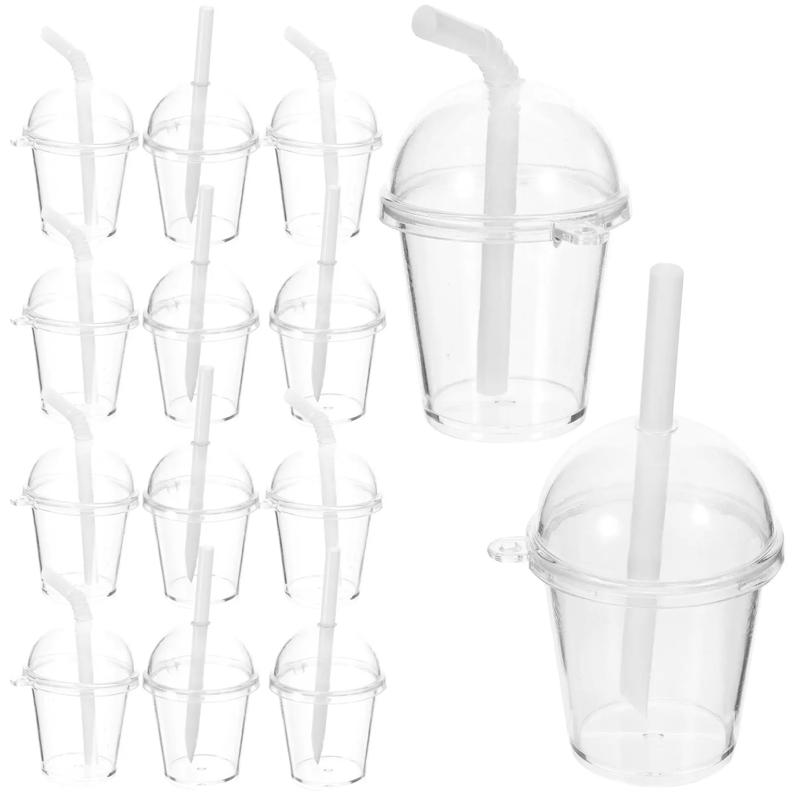 

20Sets Mini Coffee Cup Charms Transparent Plastic DIY Keychain Decoration Dollhouse Accessory Cup Charms DIY Charm