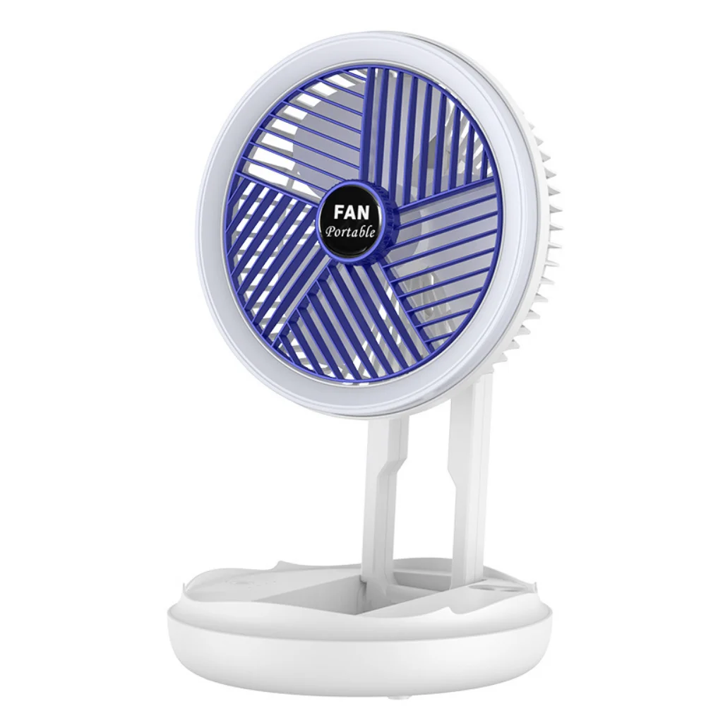 USB Multi-Function Foldable Desktop Electric Fan Bedroom Night Light Rechargeable Wall-Mounted Rotating Ceiling Fan Desk Fan