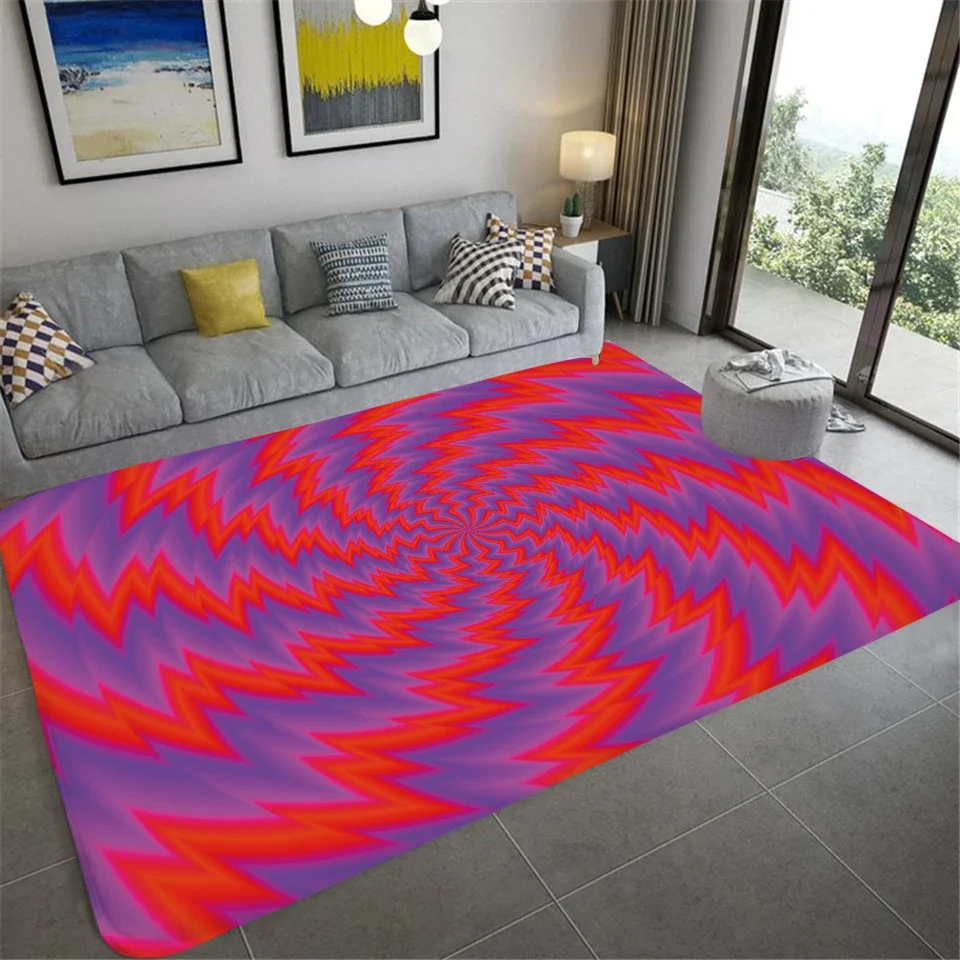 Modern 3D Visual Phantom Swirl Carpet Abstract Rugs Living Room Corridor Area Rug Decor Bedroom Floor Mats Bathroom Non-slip Mat