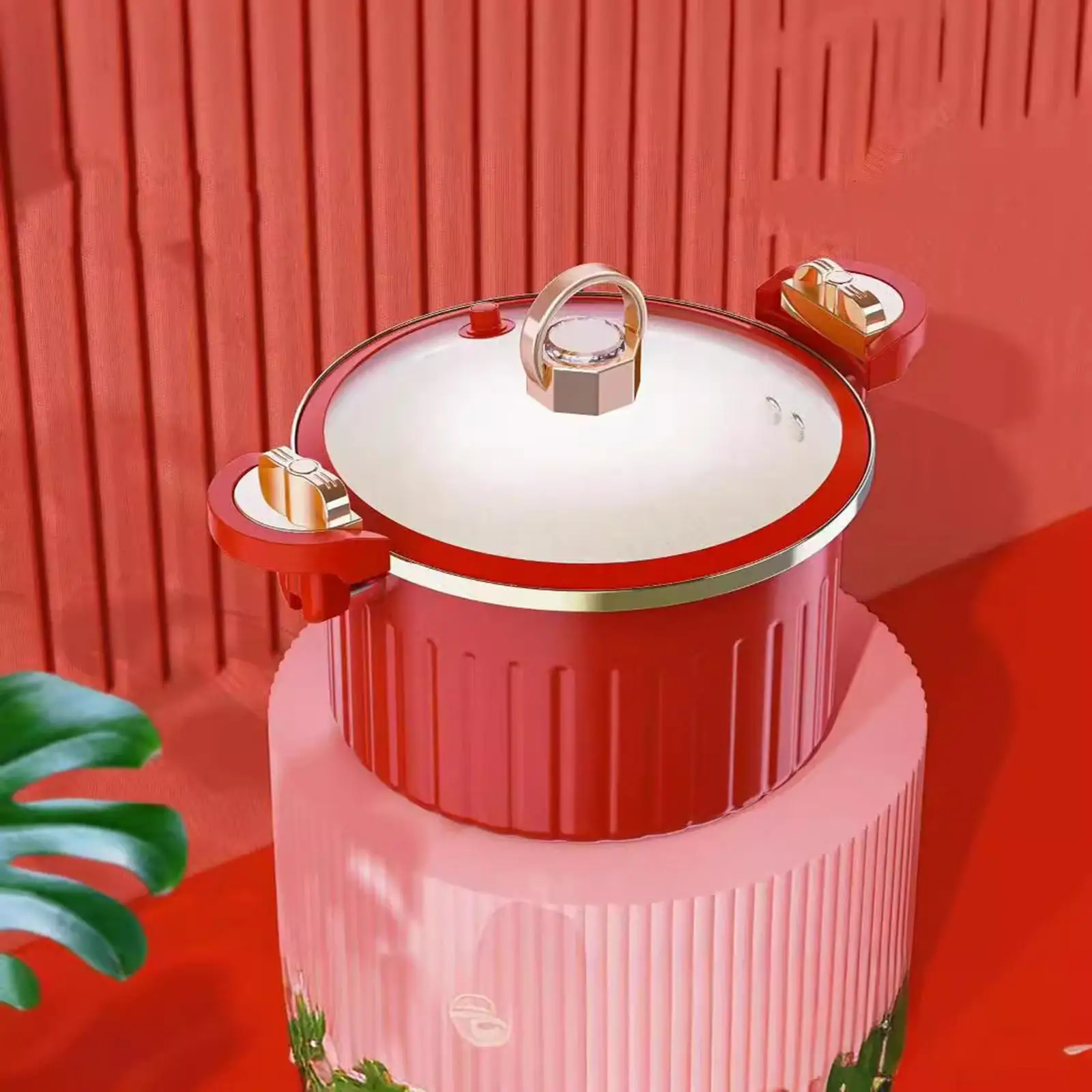 Olla de micropresión de 8L con tapa, utensilios de cocina multifuncionales resistentes al calor, olla para Pasta, pollo, fideos, sopa, arroz