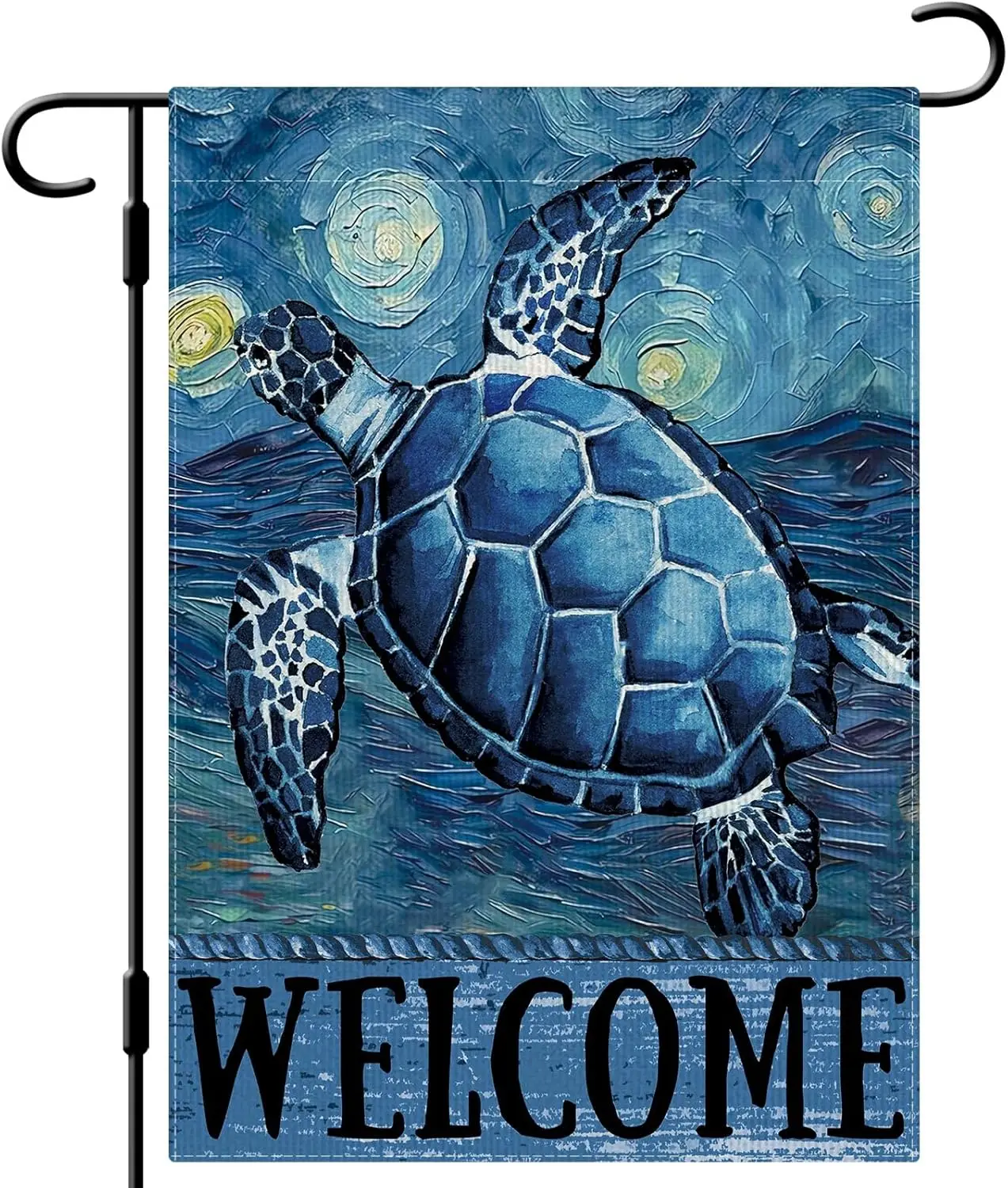 DLZDN Summer Sea Turtle Garden Flag Beach Turtle Garden Flag 12×18 Inch Double Side Vertical Burlap Farmhouse Yard Flag Summ EEZ