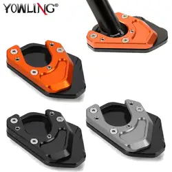 CNC Aluminum Motorcycle Side Stand Enlarger Kickstand Enlarge Plate Pad Accessories FOR Duke 125 200 390 690 SMC Enduro R
