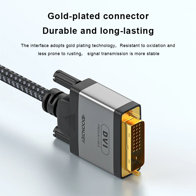 Kabel adapter USB-C na DVI 4K, adapter Type-C na DVI (24+1) męski-męski, przewód adapter do telewizora, monitora, projektora, MacBooka — zdjęcie produktu 3