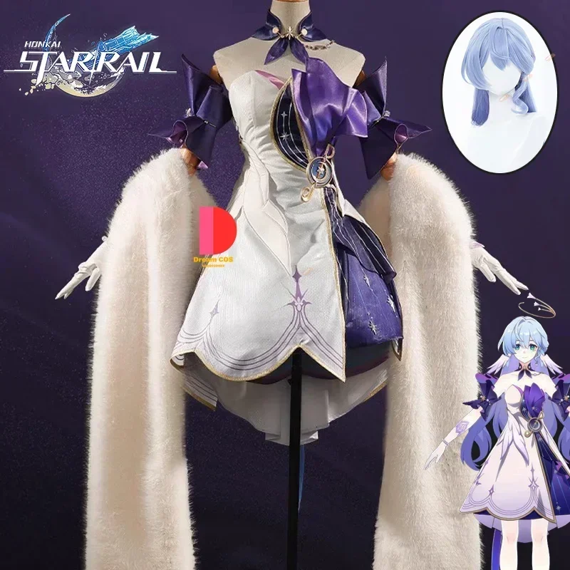 Робин Косплей Костюм Парик Платье Honkai Star Rail Униформа Головные Уборы Серьги Певица Хэллоуин Вечеринка Женский Реквизит Мода # 1 # В.