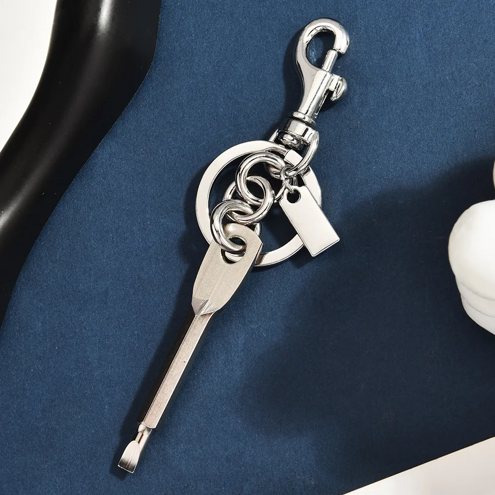 Simulation Tool Modeling Car Keychain Buckle Metal Texture Hardware Bag Pendant Personalized Decoration