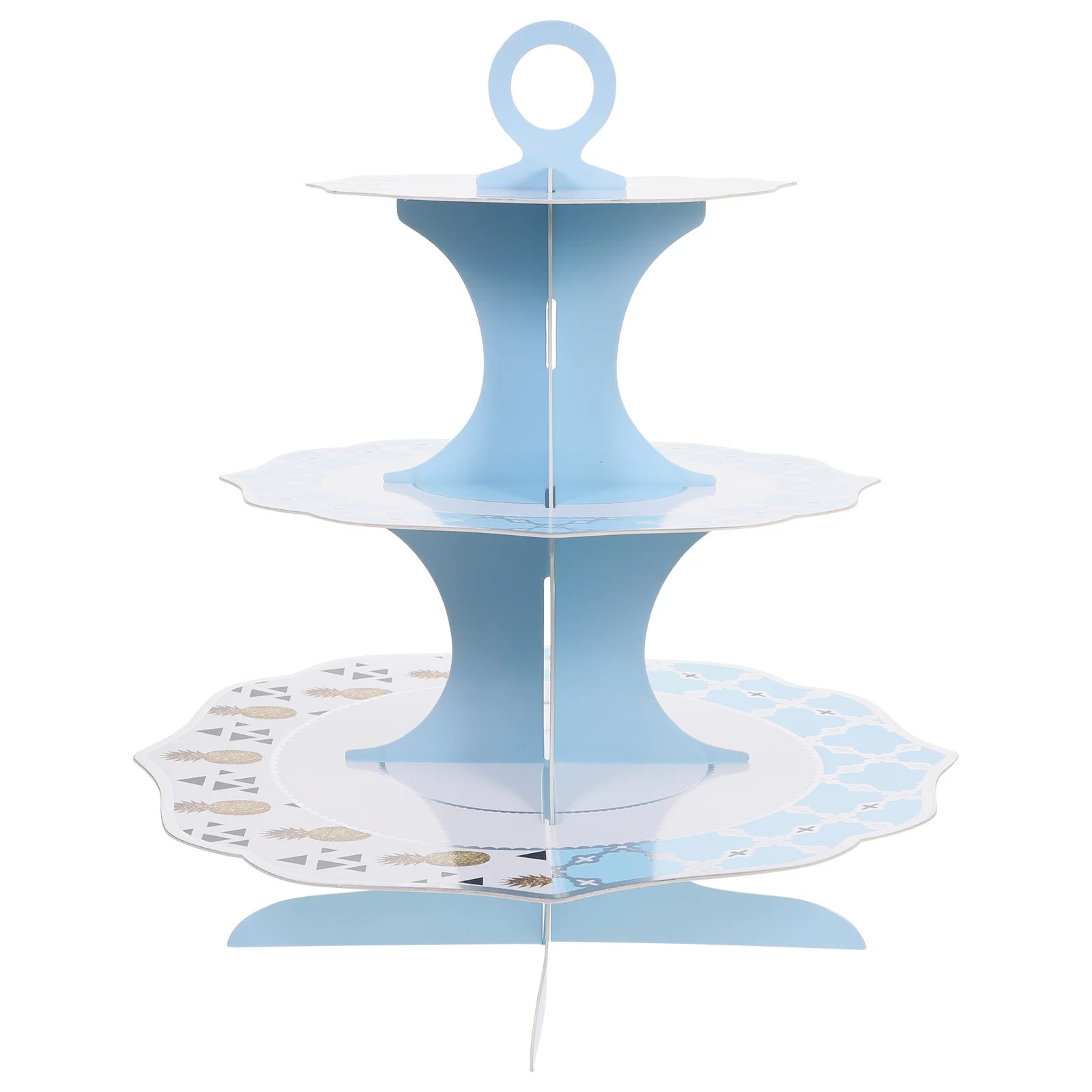 Three Tier Cake Stand Tiered Desktop Display Multi-function Dessert Holder Paper Kitchen Supply Baby Shower Decoration