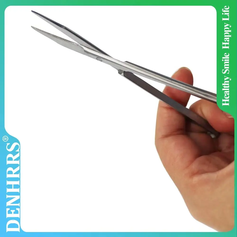 

1Pc Dental Stainless Steel Scissors Straight /Bend Head Surgical Medical Use
