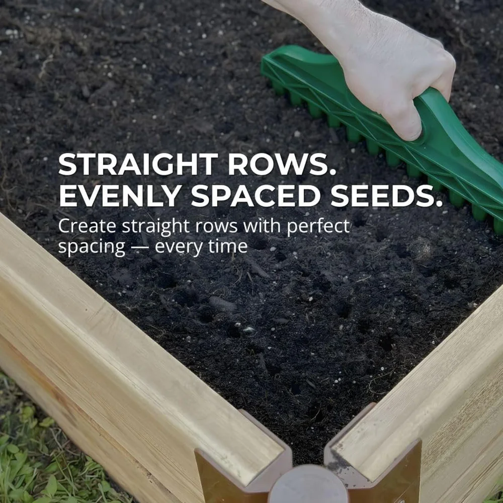 12-Hole Digger Seed Spreader Handheld Garden Tool Row Seeder Waterproof Planting Aid for Efficient Gardening Vegetables Flowers