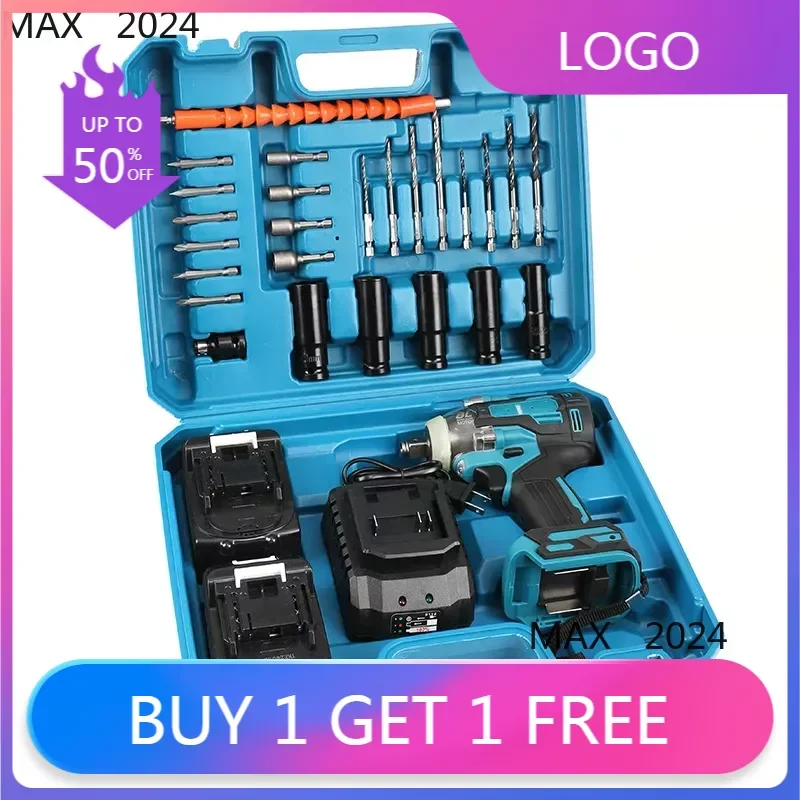 Electric Tool Kit 285 Model 300 Dual-Purpose Electric Wrench Sets of Box Lithium Electric Gun Wrench