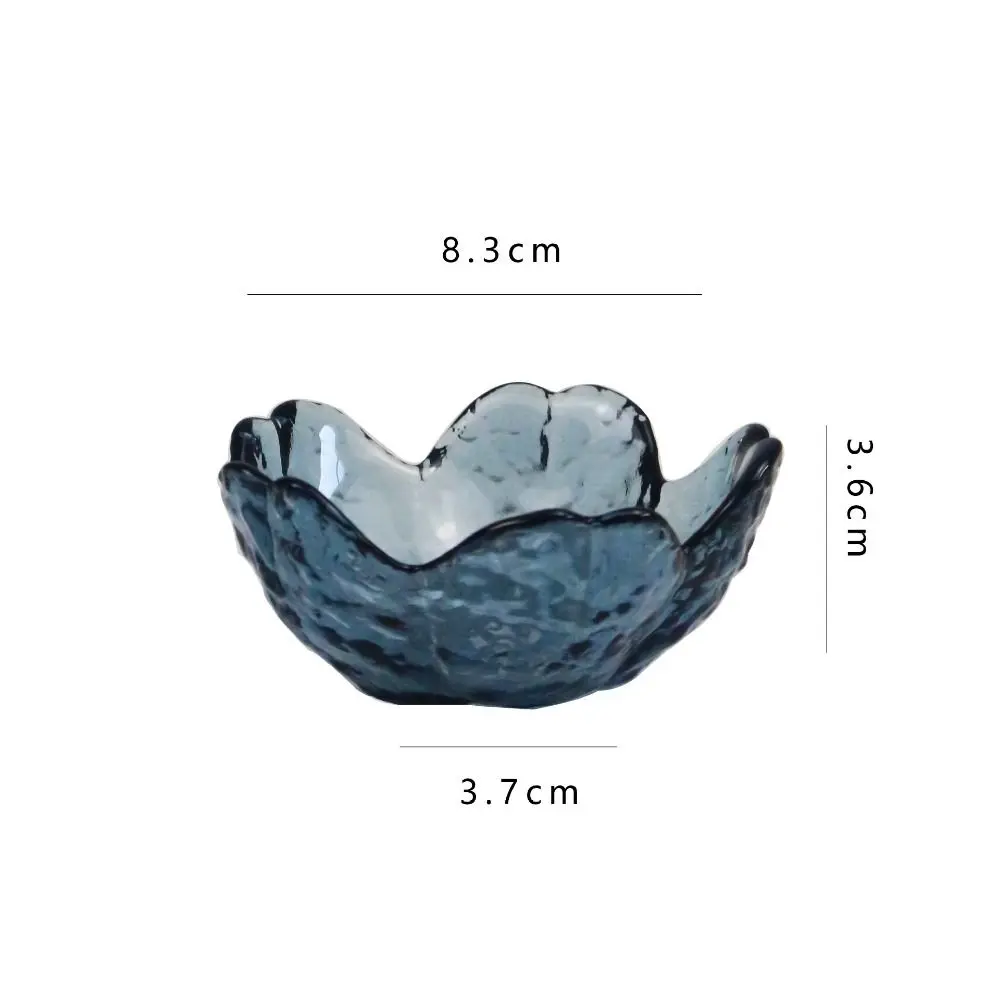 Exquisite Gold Inlay Glass Sakura Disc Japanese Nordic Style Sauce Bowl Small Flower Candle Holder Ice Cream