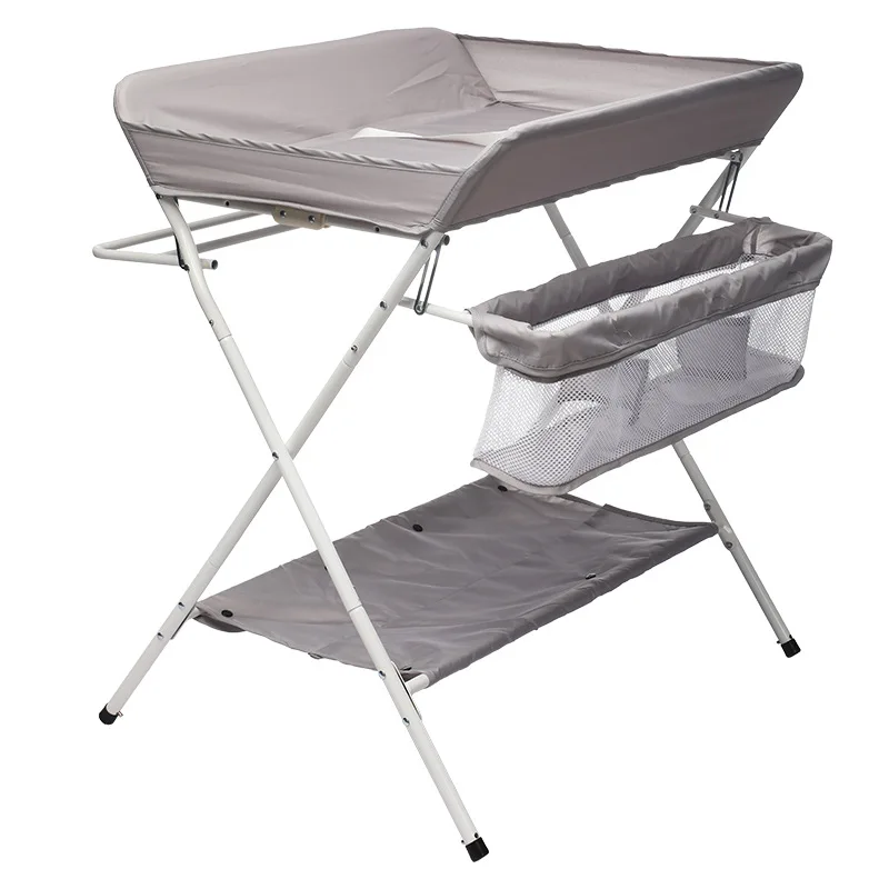 Baby changing table Movable universal wheel Portable newborn baby multifunctional folding nursing table Touch