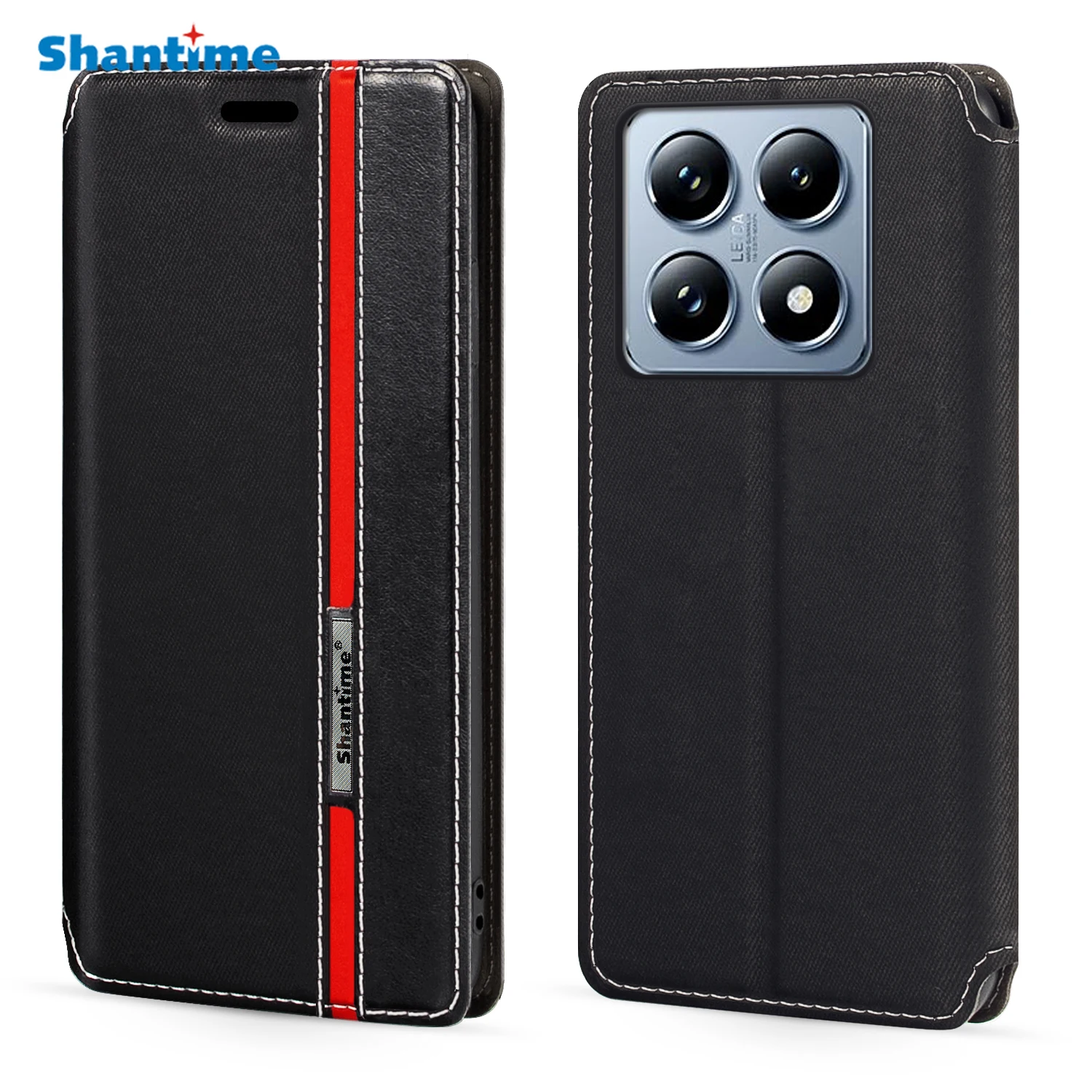 For Xiaomi 14T Pro 5G Case Fashion Multicolor Magnetic Closure Leather Flip Case Cover with Card Holder